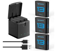 Battery Charger for GoPro Hero 13 ， 3 Pack 2800mAh Replacement Batteries with 3-Channel Type-C Battery Charger Station