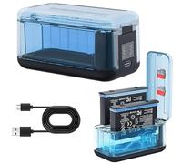 Battery Charger Hub for Insta360 X4 Air, Two Batteries Charging Storage Station for Insta 360 X4 Air Action Camera Charging Case with USB Type-C Charging Cable (No Battery)