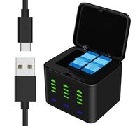 Battery Charger Kits for GoPro Hero 12 11 10 9,2000mAh Replacement Batteries for GoPro Hero 12 11 10 9 Battery with Charging Case Camera Battery & Charger Sets[2 pack Battery]