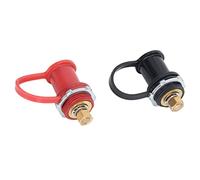 Battery Charger Post Pack Of 2 Red and Black Pair Battery Jump Post Heavy Duty Battery Charger Terminals, 20mm Stud Cap