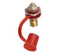 Battery Charger Post with 3/8" Studs for 12V DC Battery Power Junction, 250A Capacity, Red or Black Color, Made from PVC and Brass for Automotive and Marine(Red)