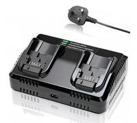 Battery Charger Replacement for Dewalt 12V-18V Battery, 2-Ports Fast Charger Compatible with for Dewalt DCB Series Tools Lithium Battery 18V, Compatible with DCB182 DCB184 DCB203 204 205 206 201 127