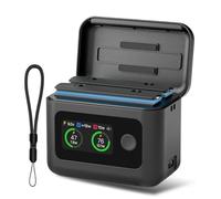 Battery Charger Set for Insta360 X5, Fast Battery Charger for Insta 360 X5 Accessories, Portable LED Screen Charging Case Save 2 Batteries&Charge with Misro SD Card Slots (Charging Case(no battery))