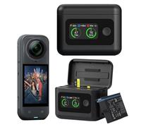 Battery Charger Set for Insta360 X5,Fast Battery Charger for insta360 X5 Accessories,Simultaneous Charging of 2 Batteries with Misro SD Card Slots,Portable Battery Holder for Insta360 X5 Photographers
