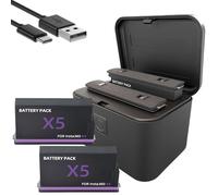 Battery Charger Set for Insta360 X5, for Insta 360 X5 Battery, 2850mAh, Can Save 2 Batteries and Charge at The Sames Time Fast Battery Charger for Insta360 X5 Accessories (Set 3)