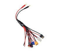 Battery Charging Adapter Connectors Splitter Wire 1 to 8 Convert Cable to 4.0mm Banana Plug Cable