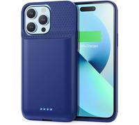Battery Charging Case for iPhone 12Pro Max/13Pro Max/14Pro Max/14Plus (6.7 Inch), Powerful 8600mAh Portable Rechargeable Charger Case for iPhone 14ProMax/14Plus/13Promax/12Promax - Blue