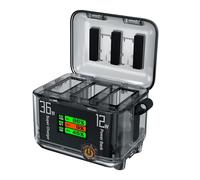 Battery Charging Manager for Action 5Pro/4/3, Two-Way Action Camera Battery Fast Charging Power Bank with 1.14inch TFT LCD Color Screen