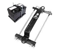 Battery Clamp Bracket, Car Battery Restraint, Battery Tie Down Strap, Car Battery Crossbar Tie Down Holder, Battery Fixing Tool, Space Saving Design with Bolts, Fits 19-27cm Most Battery Sizes
