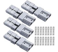 Battery Connector 50A, Battery Quick Connector Plug 50 Amp 600V 8Pcs Quick Connection Plug Connector for Anderson Powerpole Gray