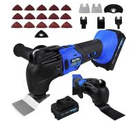 Battery Cordless Oscillating Multi-Tool, Electric Cordless Oscillating Multitools Machine with 4° Oscillating Angle, 22pcs Accessories 6 Speed Oscillating Multi-Tool for Sawing, Cutting