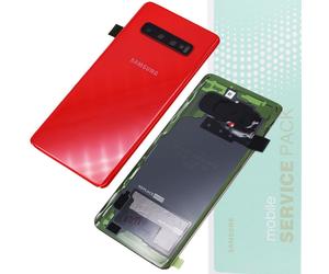 Battery Cover For Samsung S10 G973 Replacement Back Genuine Service Pack Red UK