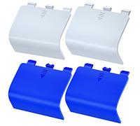 Battery Cover for Xbox Core Controller, Replacement Battery Back Door Lid for Xbox Series X & Wireless Controller, Batteries Caps Shell Repair Part for Xbox Series S Remote Pack of 4 ( Blue +White)