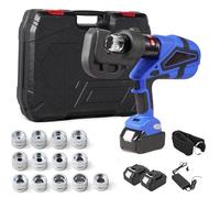 Battery Crimping Tool, Electric Crimper with 13 Molds, LED Digital Display, Fast Crimping for Copper and Aluminum Terminals, Efficient and Reliable Performance