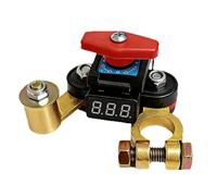 Battery Disconnect Button, Rotatable Voltage Display, 12V/24V Power Shut Off Device With Brass And ABS Build, Automotive Accessory With Design, RV And SUV Use For Marine ATV Travel