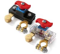 Battery Disconnect Switch 12V 24V, Battery Isolator Terminal Kill Switch, High Conductivity Car Batteries Cut Off Switchs for Car Truck RV Boat Marine Power Control with Battery Terminals 2Pcs