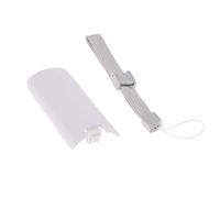Battery Door Lid Cover Back Cover Pack Case Shell + Hand Strap Lanyard for Nintendo Wii Remote Controller Replacement (White)