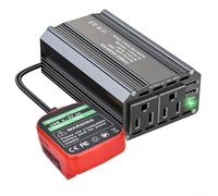 Battery Driven 300W Inverter For 18V 20V Lithium Batteries Delivers 110V AC Power Multifunctional USB AC Ports Compact Design Portable Outdoor Camping(B)