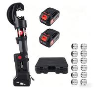 Battery Electric Lug Crimpers 12 Ton 18V, Hydraulic Cable Crimper + Copper Pipe Crimper + Cable Cutter, Tools Cutting Tool Copper Crimping Tools