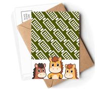 Battery Endurance Energy Stamp Pattern Postcards Envelopes Cards Mailing Year Horse