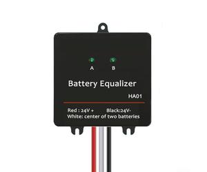 Battery Equalizer for 2S 24V Battery Strings with Series Link Capability Balanced Discharge Management and Reliable Long Term Operation