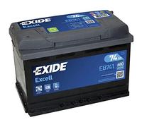 Battery Exide EB741. 74 Ah positive left.
