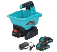 Battery Fertiliser Spreader - Portable Electric Spreader Lawn, 3.3 L Spreader with 5 m Spreading Width, 6 Speeds, 8 Spreading Levels, 800 m² Area Performance, Hand Spreader for Seeds Lawn Fertiliser