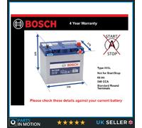 Battery fits ACURA LEGEND 2.0 2.5 2.7 3.2 86 to 96 Bosch 005L 540A 60Ah Quality