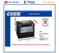 Battery fits ACURA LEGEND 2.0 2.5 2.7 3.2 86 to 96 Exide 005L 580A 65Ah Quality