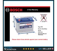 Genuine Bosch Car Battery 0092S40060 S4006 Type 078 60Ah 540CCA Top Quality New