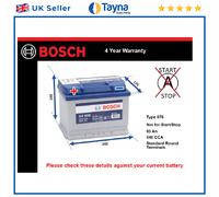 Genuine Bosch Car Battery 0092S40060 S4006 Type 078 60Ah 540CCA Top Quality New