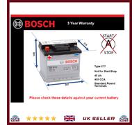 Battery fits ARO SPARTANA 10 1.2 1.3 1.4 1.6 80 to 06 Bosch 077 400A 45Ah New