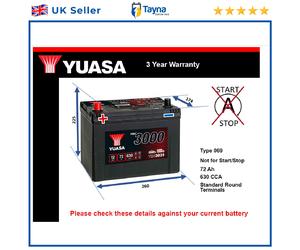 Battery fits ASTON MARTIN DB6 DBS VIRAGE V8 ZAGATO TICKFORD CAPRI 069