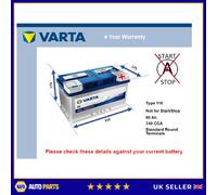 Battery fits AUDI A3 A2 S3 TT A4 S4 RS6 A6 Q5 A4 Allroad S6 Varta 110