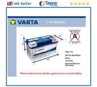 Battery fits AUDI A3 A2 S3 TT A4 S4 RS6 A6 Q5 A4 Allroad S6 Varta 110