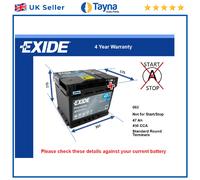 Battery fits AUDI A4 80 SUPER 90 F103 75 60 100 50 Exide 063 450A 47Ah