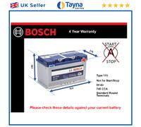 Battery fits AUDI A4 B5, B6, B7, B8 95 to 15 Bosch 115 740A 80Ah 4Yr Warranty
