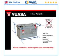 Battery fits AUDI A4 B5, B6, B7, B8 95 to 15 Yuasa 115 800A 90Ah 5Yr Warranty
