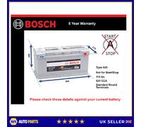 Battery fits AUDI A4 B8 07 to 15 Bosch 020 920A 110Ah 5Yr Warranty 394x175x190