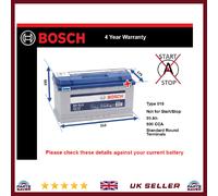 Battery fits AUDI A5 S3 S5 A4 Allroad A8 S4 RS6 S8 A6 A4 RS4 Bosch 019