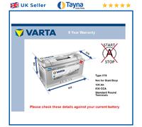 Battery fits AUDI A5 S3 S5 A4 Allroad A8 S4 RS6 S8 A6 A4 RS4 Varta 019