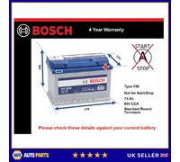 Battery fits AUDI Q2 Q3 A2 A1 A4 Allroad S5 TT A5 Q5 S1 RS3 Bosch 096