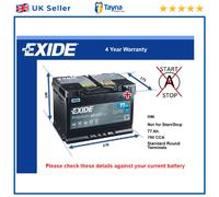 Battery fits AUDI Q2 Q3 A2 A1 A4 Allroad S5 TT A5 Q5 S1 RS3 Exide 096