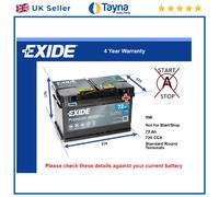 Battery fits AUDI Q2 Q3 A2 A1 A4 Allroad S5 TT A5 Q5 S1 RS3 Exide 096