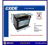 Battery fits AUDI Q3 A5 Q5 TT S3 A3 A4 Allroad A4 A6 S4 A1 Exide 027 New