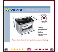 Battery fits AUDI Q3 A5 Q5 TT S3 A3 A4 Allroad A4 A6 S4 A1 Varta 027 New
