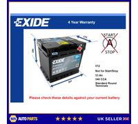 Battery fits AUDI Q3 Q4 A3 A4 80 F103 75 60 A6 50 Exide 012 540A 53Ah