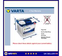 Battery fits AUDI Q3 Q4 A3 A4 80 F103 75 60 A6 50 Varta 012 470A 52Ah