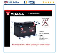 Battery fits AUDI Q7 A2 S3 A7 A5 Q5 TT A8 RS5 S4 S5 TT RS A6 1994 on Yuasa 115