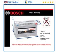 Battery fits AUDI Q7 A2 S3 A7 A5 Q5 TT A8 RS5 S4 S5 TT RS A6 Bosch 115